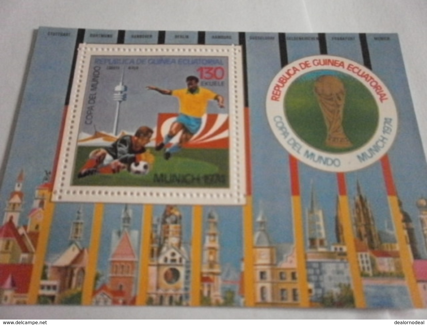 Miniature Sheet Perf World Cup Football 1974 Munich - Equatorial Guinea