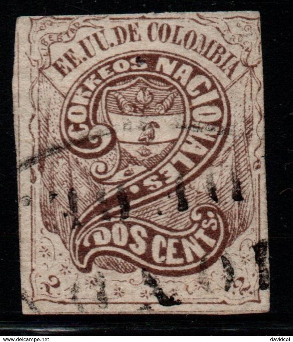 A302. KOLUMBIEN - 1870-1874 - MI#: 58 - USED - " HONDA DE OFICIO" - RARE CANCEL - Colombia