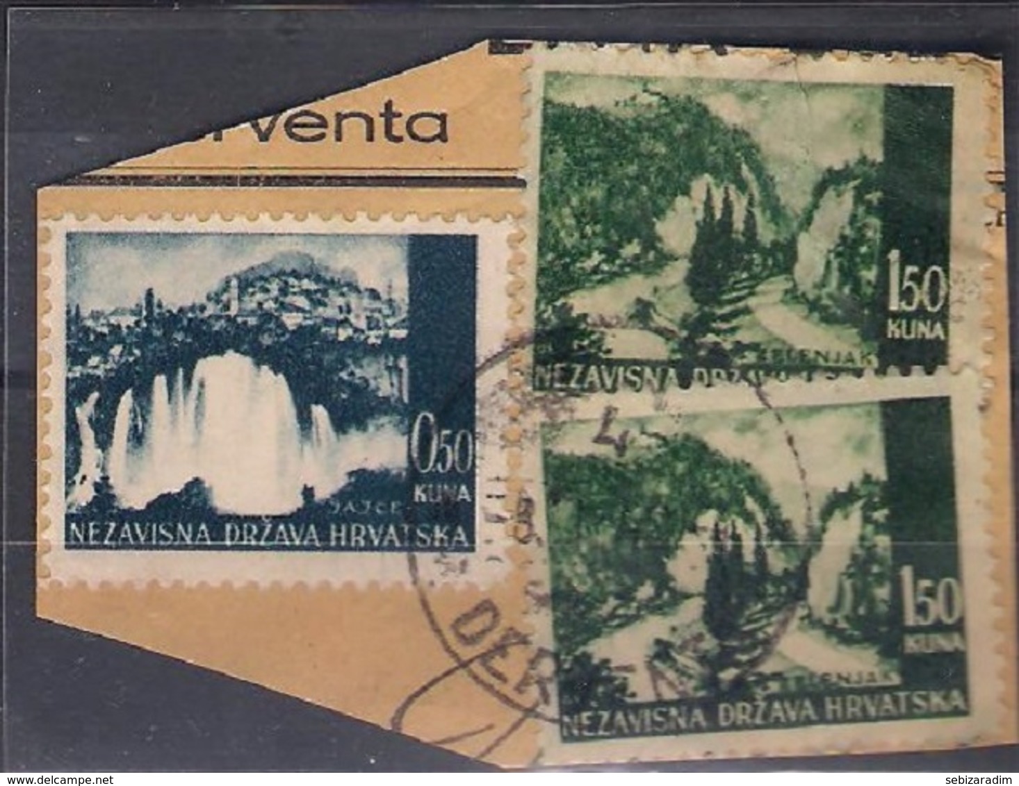 CROATIA 1941.-1945  DERENTA 4 Postmark - Croatia