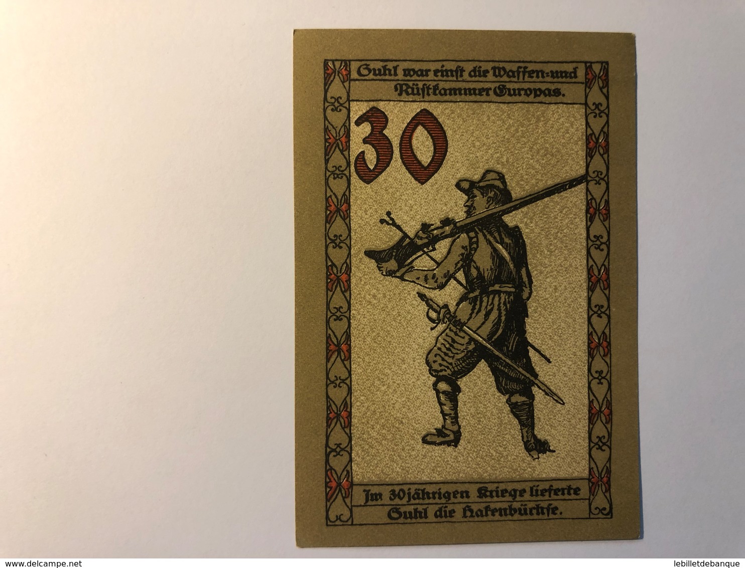 Allemagne Notgeld Suhl 30 Pfennig - Collections