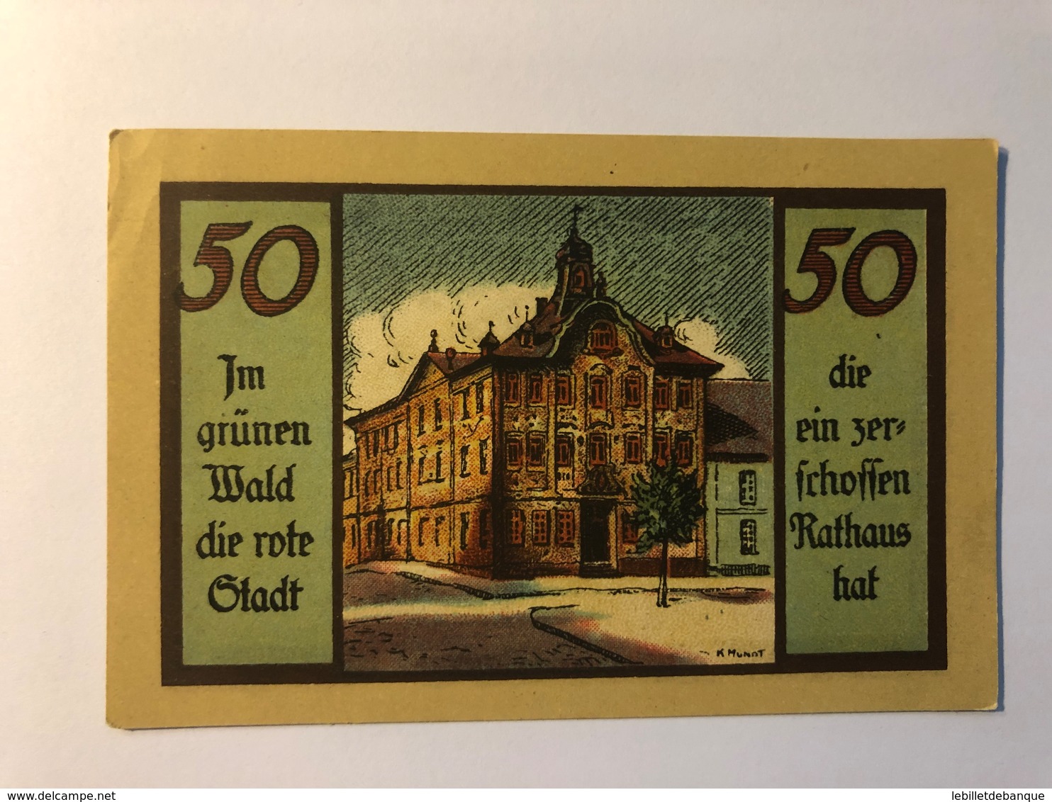 Allemagne Notgeld Suhl 50 Pfennig - Collections