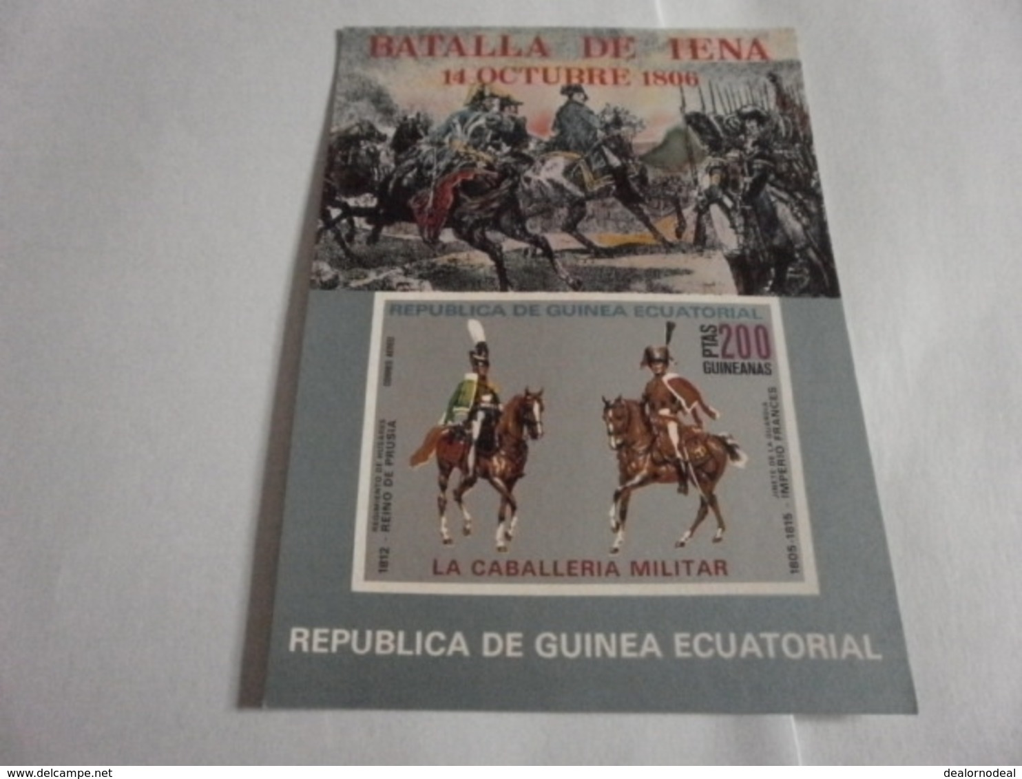 Miniature Sheet Imperf Military Horses - Equatorial Guinea