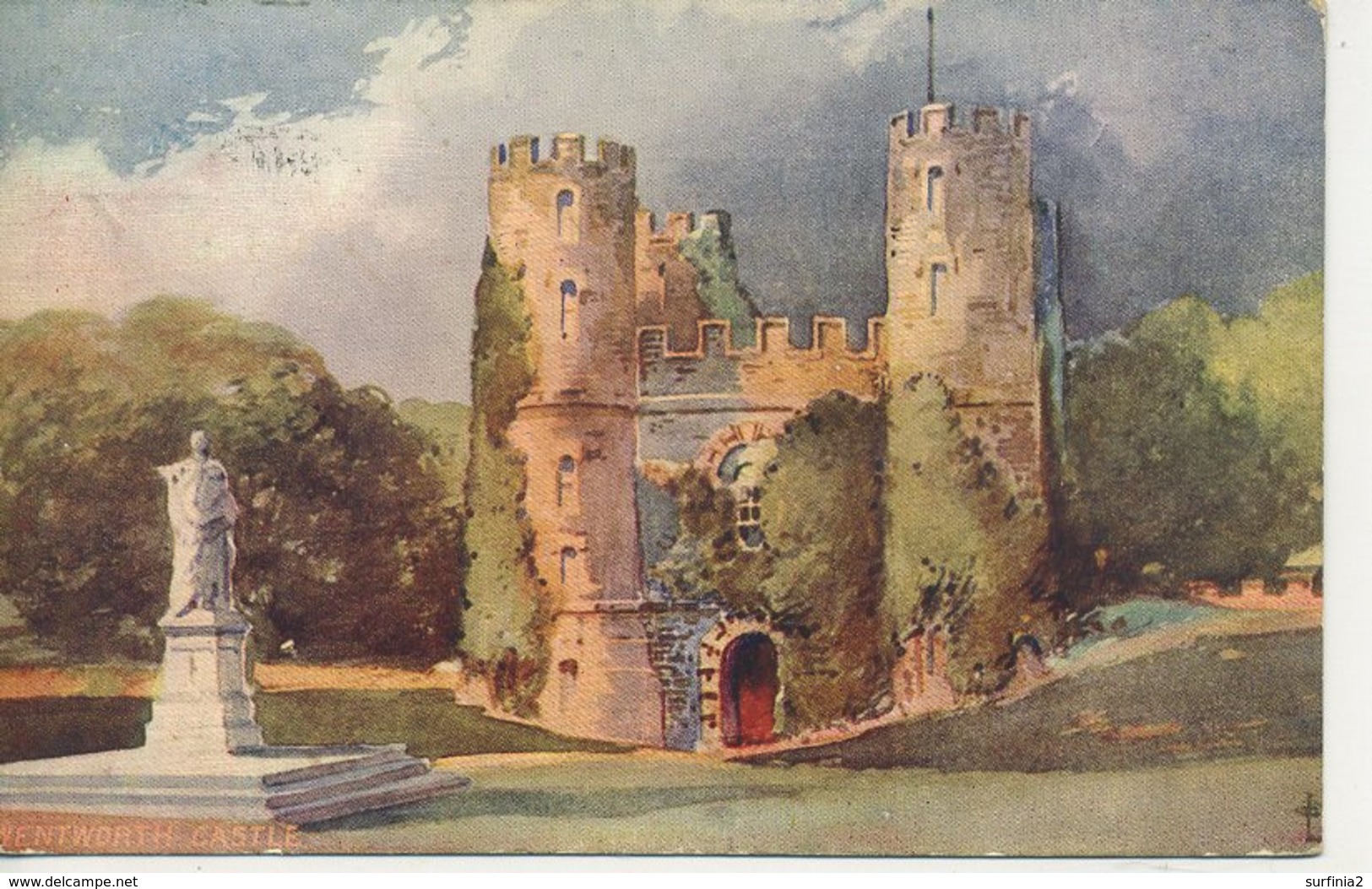 YORKS - WENTWORTH CASTLE  - ART DRAWN 1907 T184 - Other & Unclassified