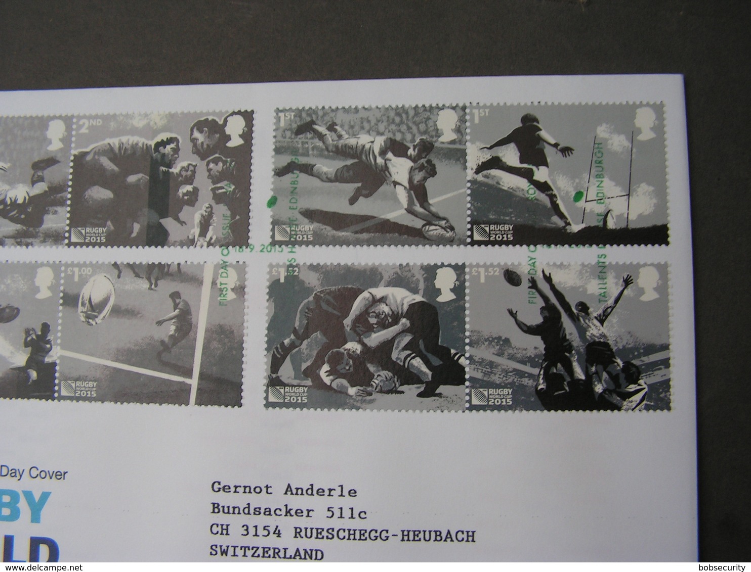 GB FDC 2013  Rugby - 2011-2020 Dezimalausgaben