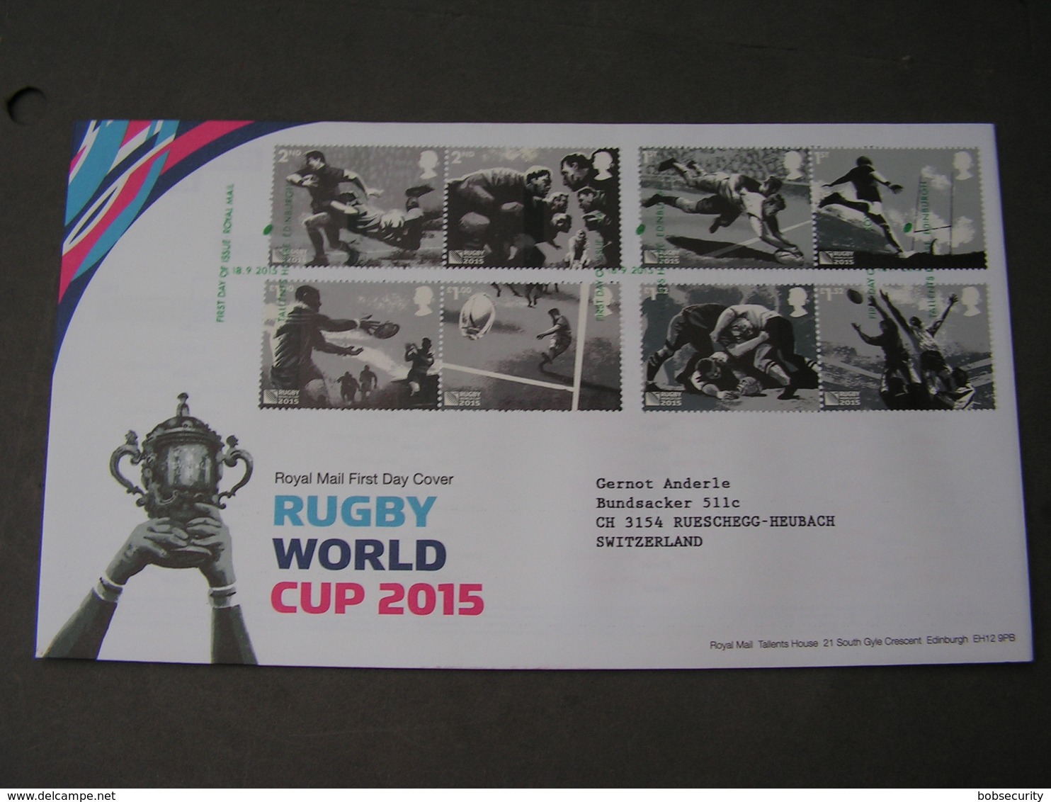 GB FDC 2013  Rugby - 2011-2020 Dezimalausgaben