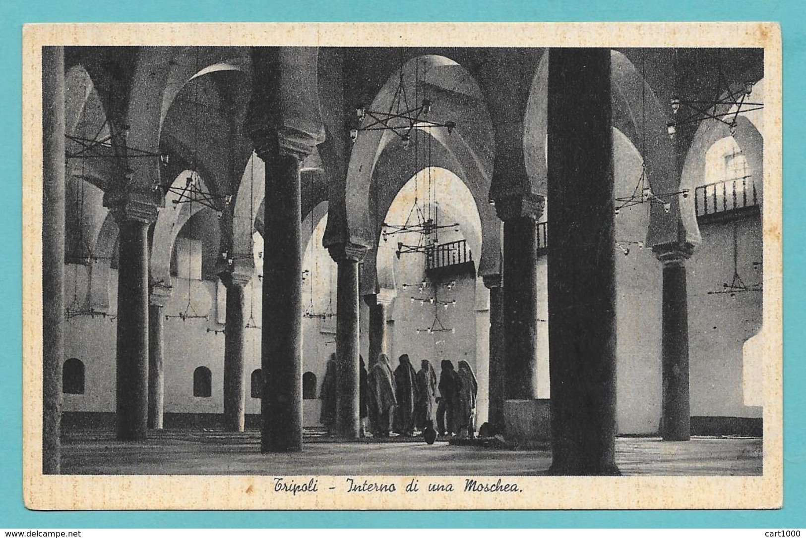 LIBIA LIBYA TRIPOLI INTERNO DI UNA MOSCHEA VG. 1938 - Libya