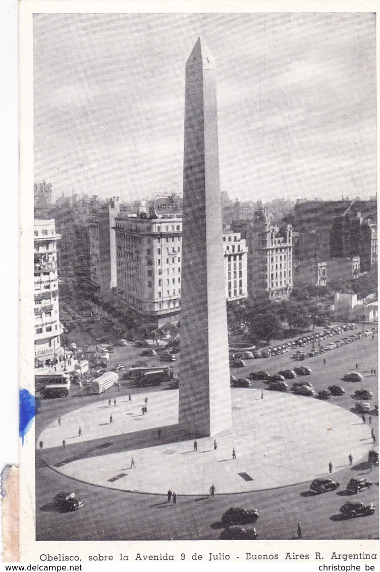 Obelisco, Sobre La Avensida 9 De Julio, Buenos Aires R Argentinia (pk60572) - Argentina