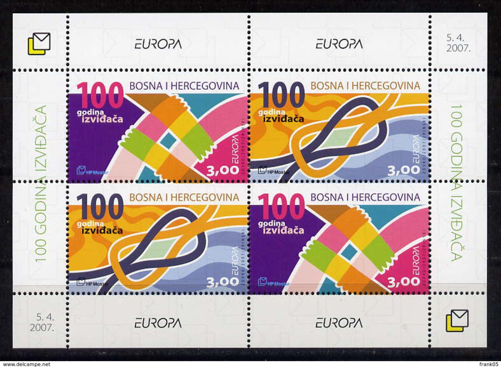 Bosnien-Herzegowina (kroatische Republik) / Bosnia (croatian Post) / Bosnie-Herzégowine Mostar Block 2007 EUROPA ** - 2007