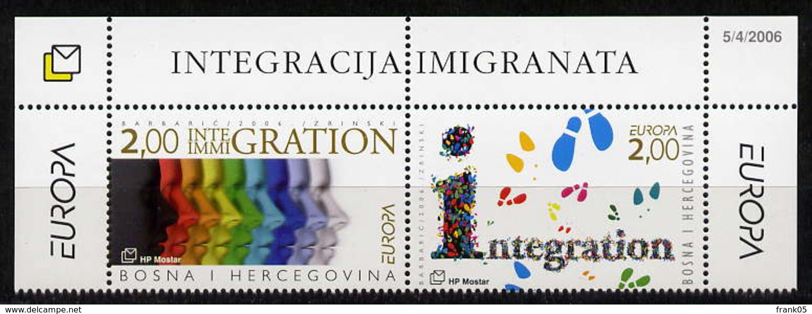 Bosnien-Herzegowina (kroatisch) / Bosnia-Herzegowina (croation Post) / Bosnie-Herzégovine Mostar Paar/pair 2006 EUROPA** - 2006
