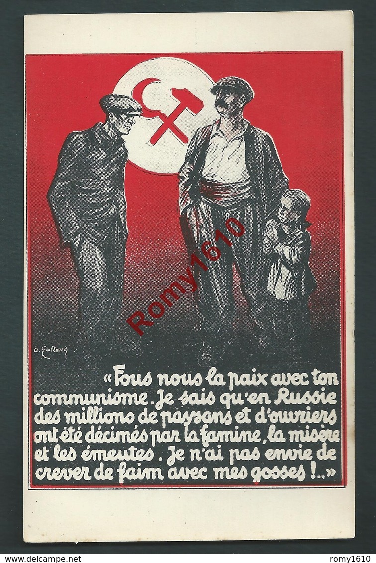 Communisme, Russie. Illustration Signée. - Partis Politiques & élections