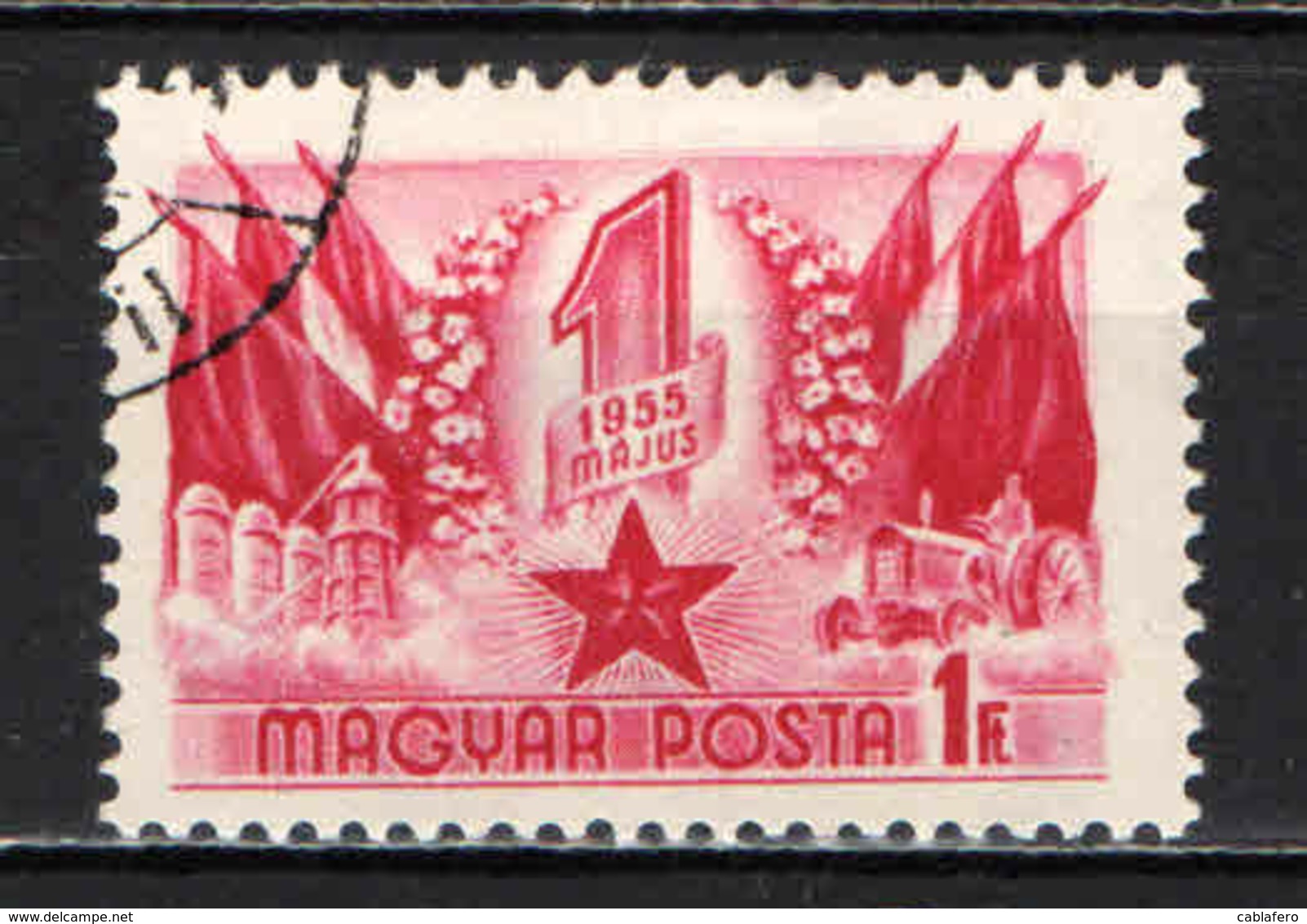UNGHERIA - 1955 - COMMEMORAZIONE DEL 1° MAGGIO - USATO - Oblitérés