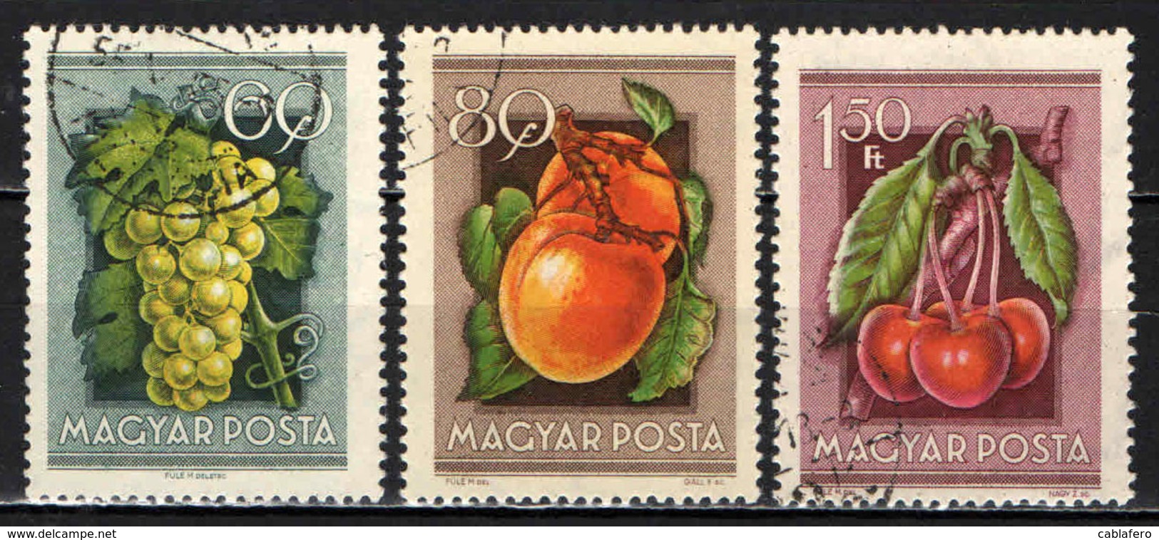 UNGHERIA - 1954 - FRUTTA - FIERA NAZIONALE DELL'AGRICOLTURA UNGHERESE - USATI - Usati