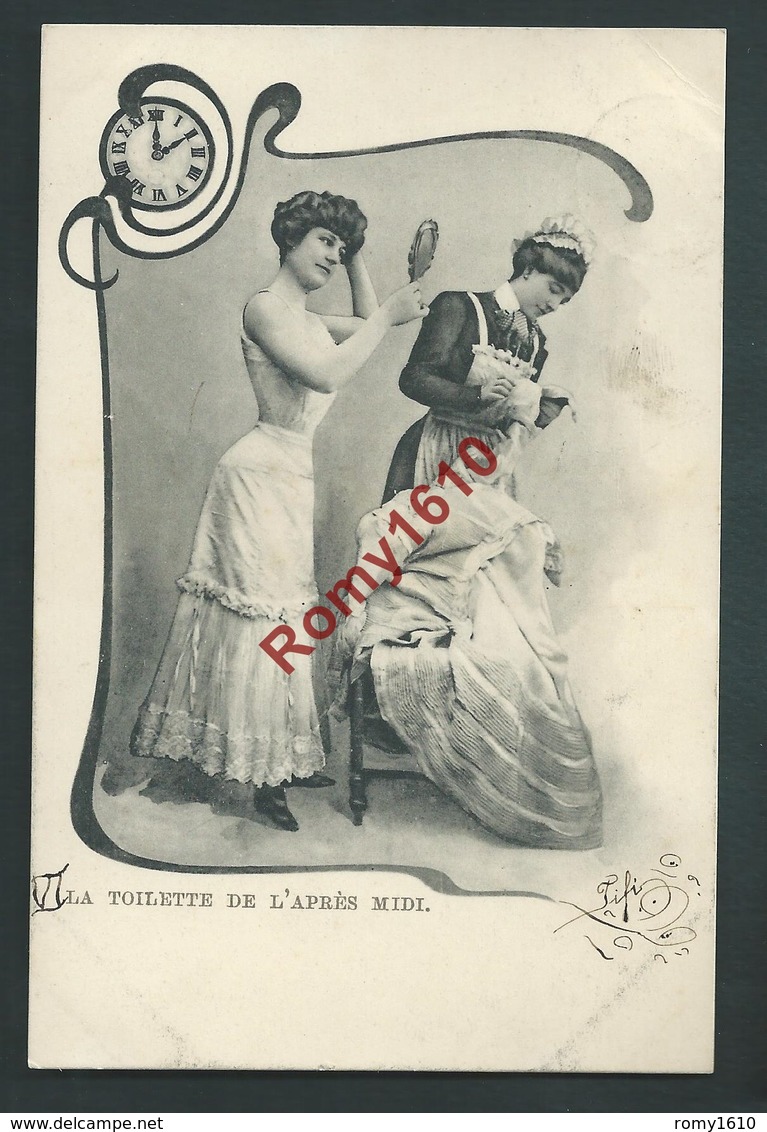 Belle série de 11 cartes. Jeunes filles, femmes élégantes,  envoyées à la même personne. 1902. Voir les 22 scans.
