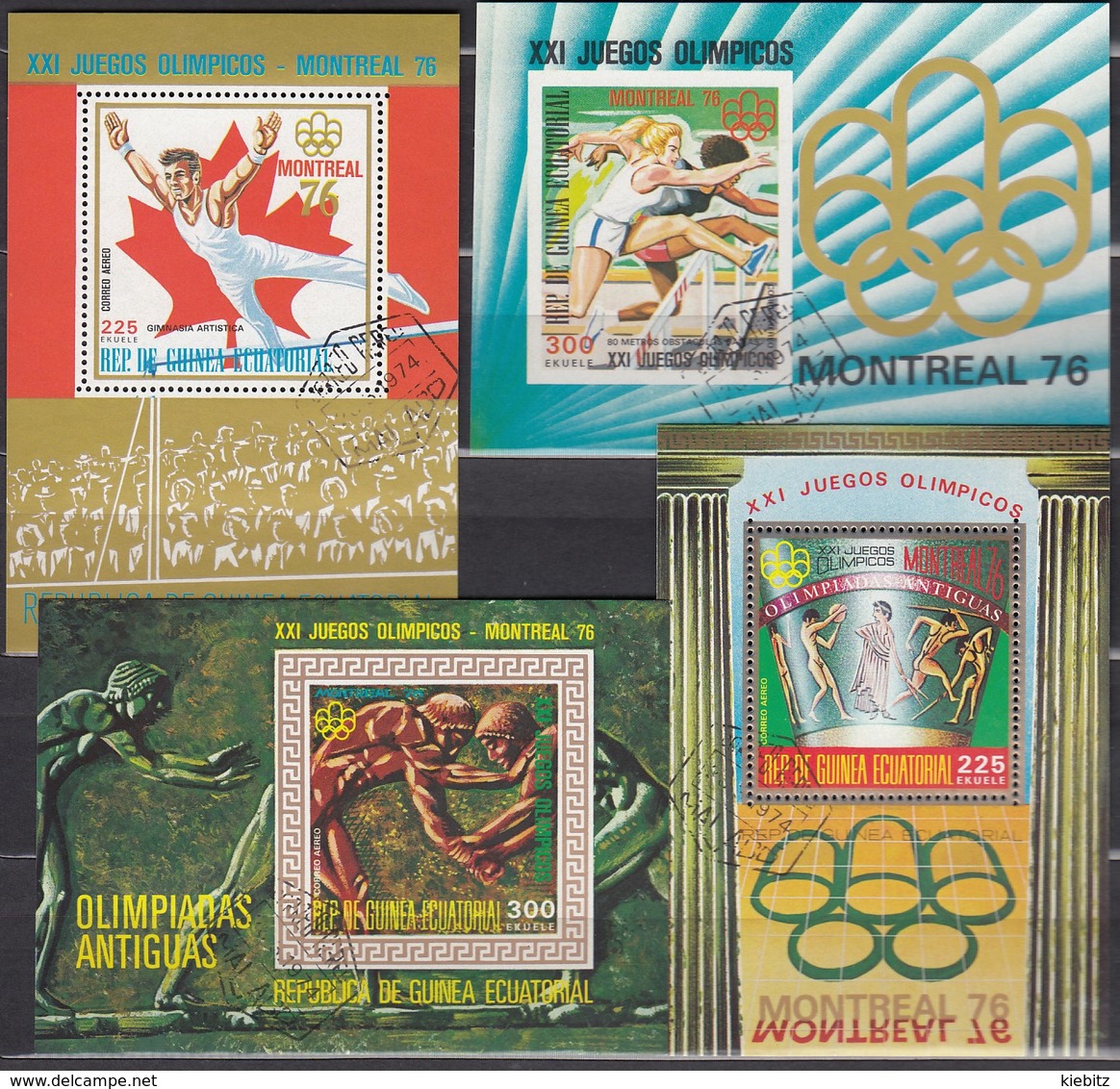 1976 MONTREAL - ÄquatGuinea - MiNr: 4 Blöcke Used - Estate 1976: Montreal