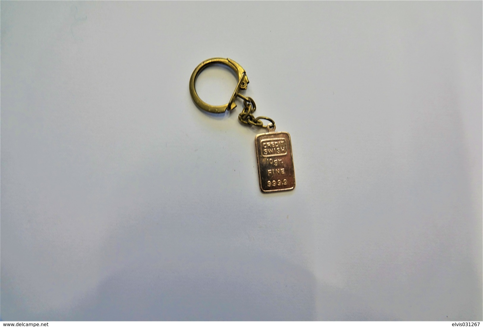 Vintage KEYCHAIN : CREDIT SWISS 10GR FINE FAKE  -  RaRe - 1980's - Porte-cles - Porte-clefs