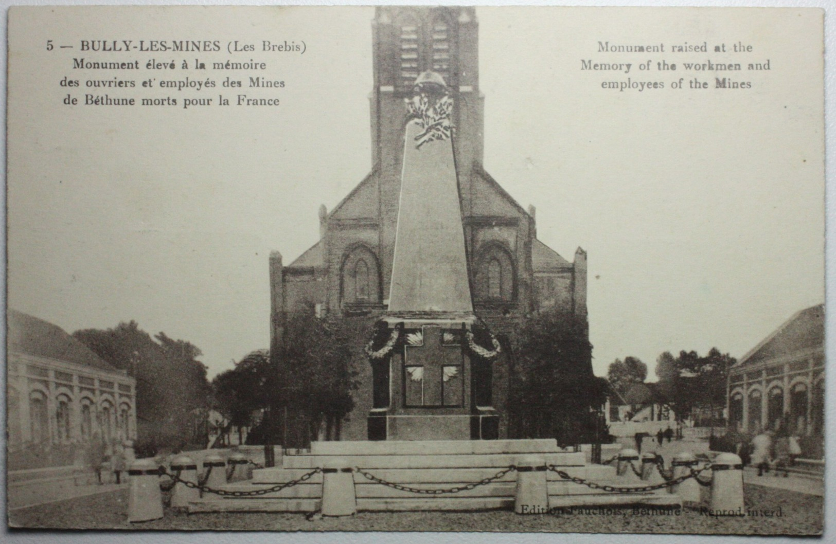 BULLY LES MINES Monument Aux Employés Et Ouvriers De Béthune - Autres & Non Classés