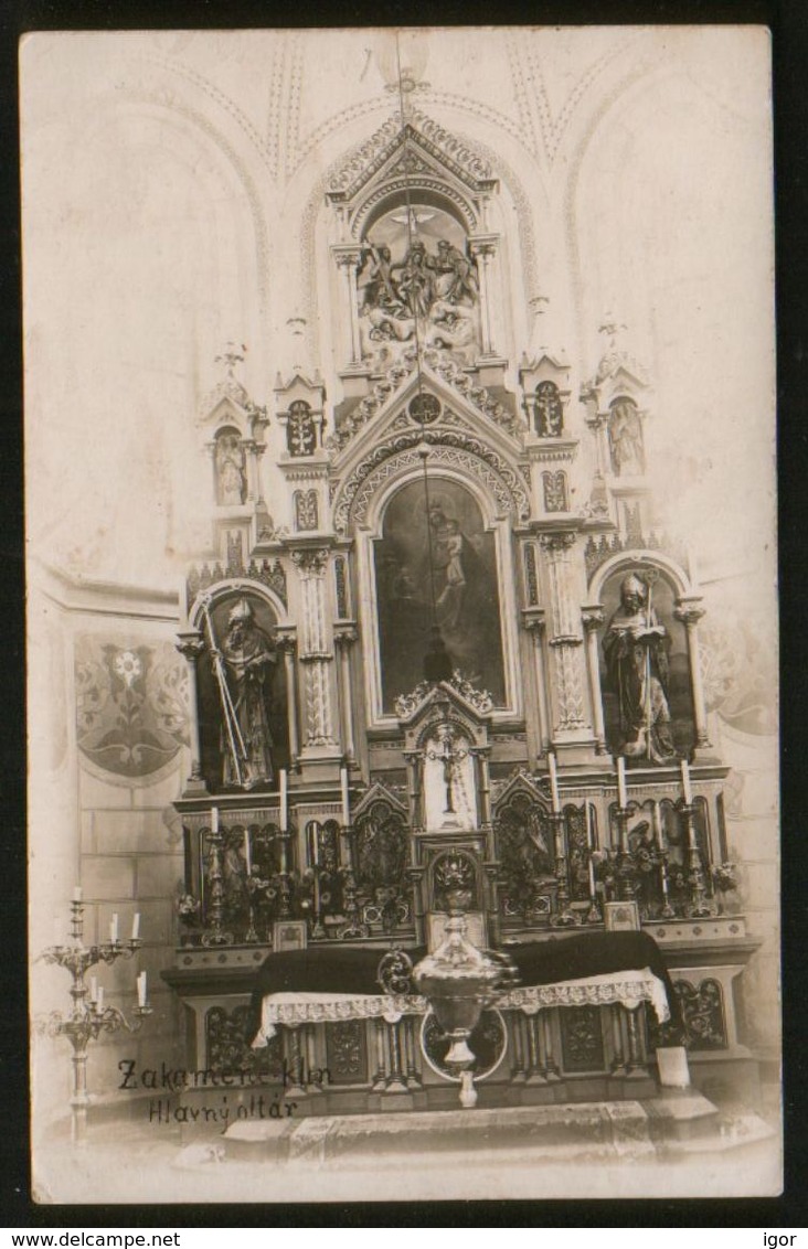 Slovakia Old Pc Zakameneklin - Zakamennye Klin - Zakamenne Klin - Zakamene - Church Main Altar - Slovaquie