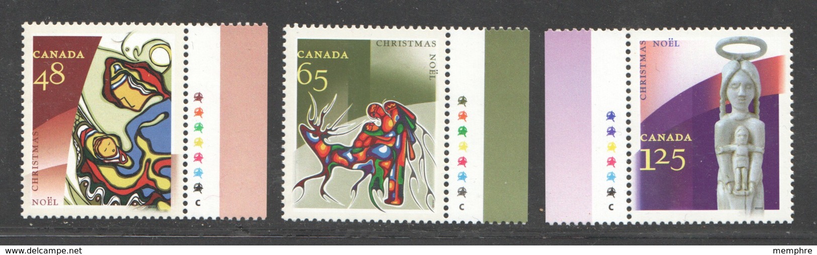 2002 Christmas Aboriginal Art  Set Of 3  Sc 1965-7 MNH - Unused Stamps