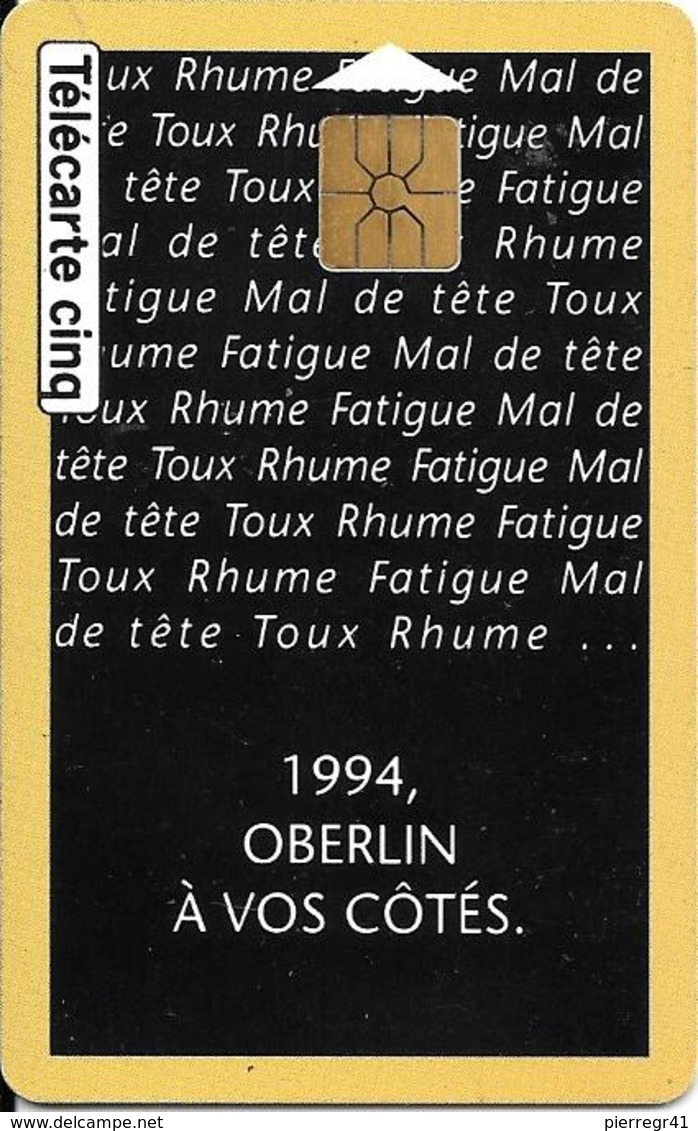 -CARTE-FRANCAISE-GN14-5U-GEMA-01/91-OBERLIN-1994-Série N°B4114002-VIDE-TBE - 5 Unités