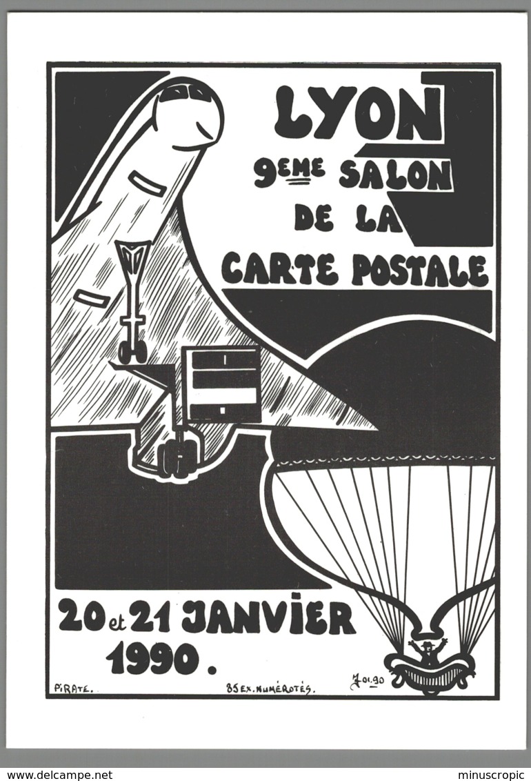 CPM 69 - Lyon - 9ème Salon De La Carte Postale - 1990 - Dessin De Jacques Lardie - Concorde - Otros & Sin Clasificación