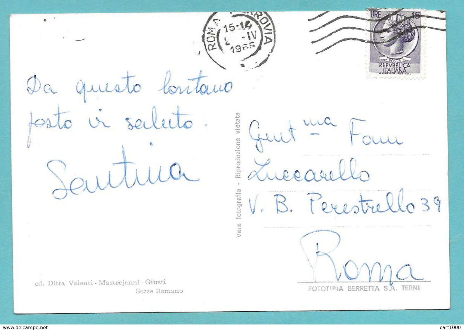 SEZZE ROMANO LATINA PIAZZA DE MAGISTRIS VG. 1965 - Latina