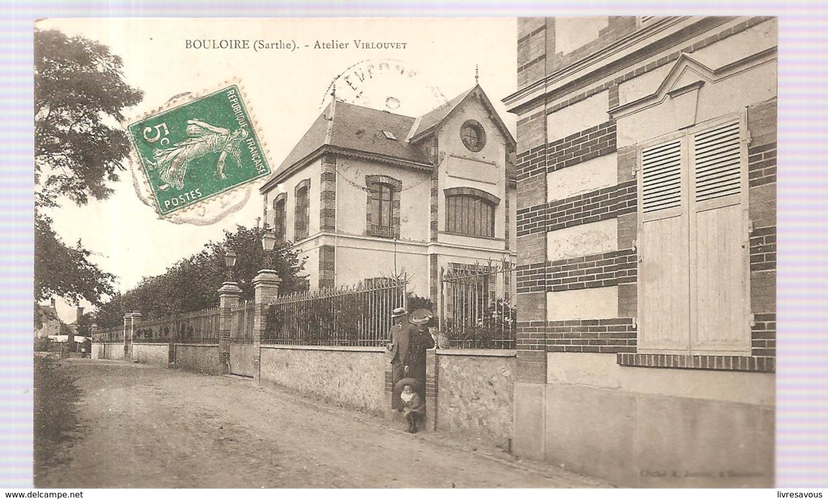 CPA Bouloire (72) Atelier Virlouvet écrite En 1910 - Autres & Non Classés