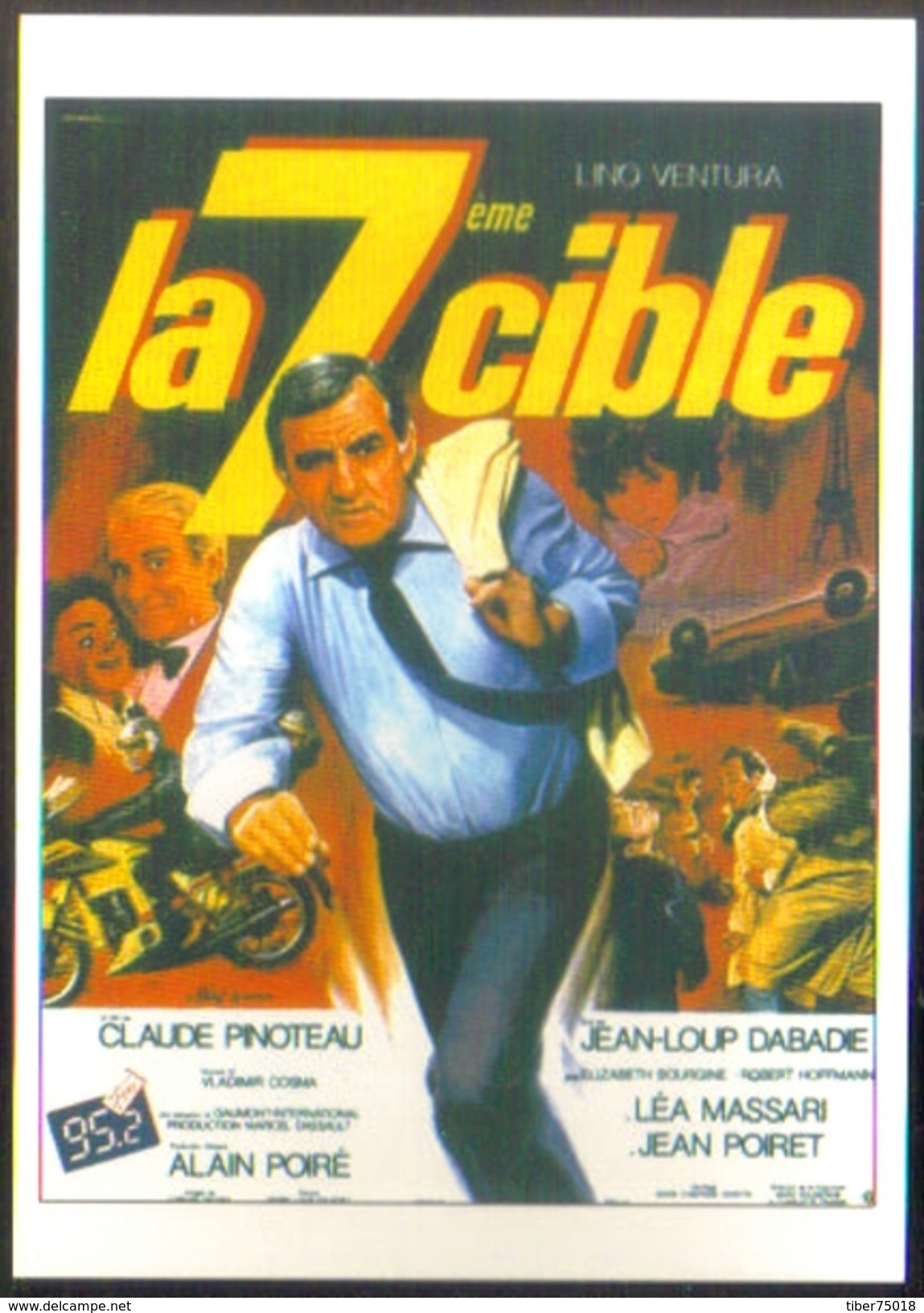 Carte Postale - Illustration : Jean Mascii (cinéma Affiche Film) La 7ème Cible (Lino Ventura) - Affiches Sur Carte