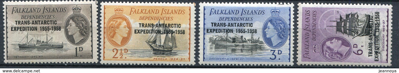 FALKLAND - SHETLANDS DU SUD - N° 66 A 69 - TRES LEGERE CHARNIERE - TB - Falkland