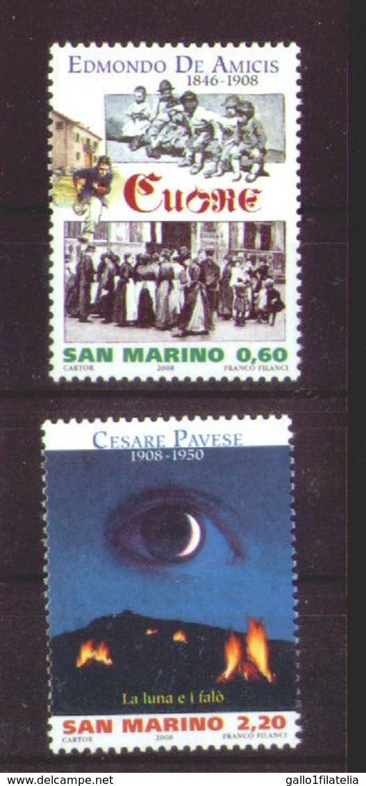 2008 - SAN MARINO - SCRITTORI / WRITERS. MNH - Neufs