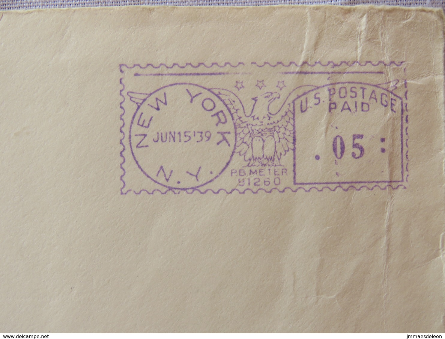 USA 1939 Cover New York To Germany - Machine Franking - Briefe U. Dokumente