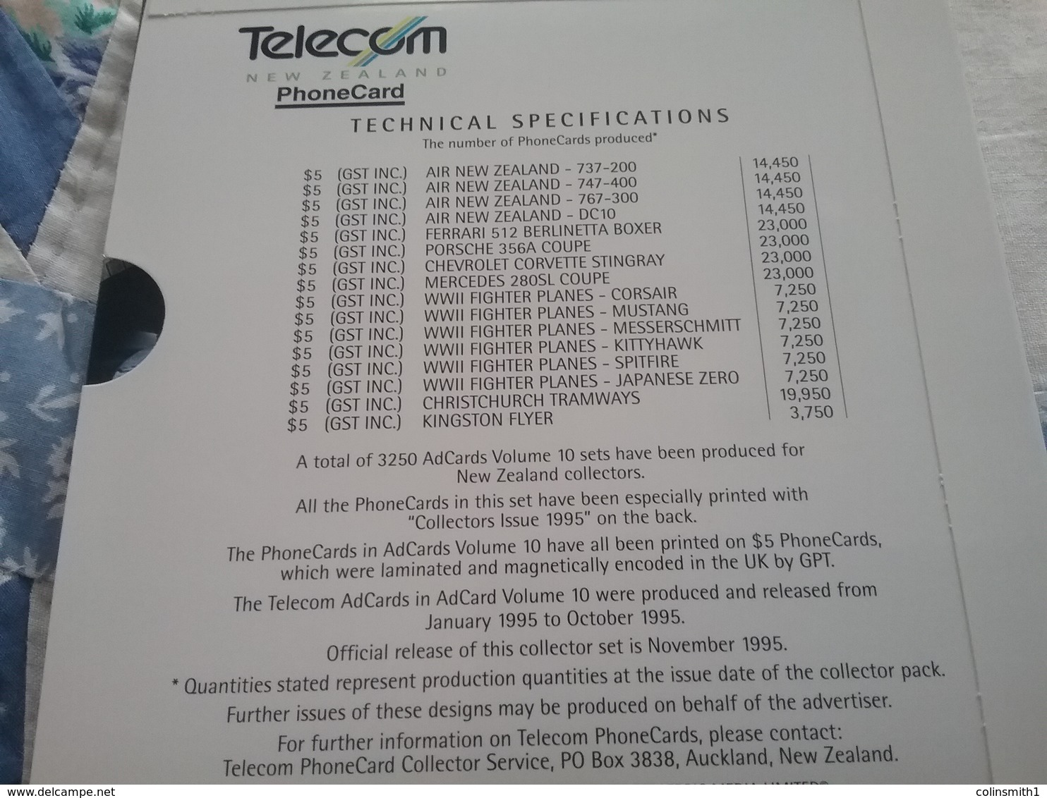 Telecom New Zealand Ad Card Volume Ten - New Zealand