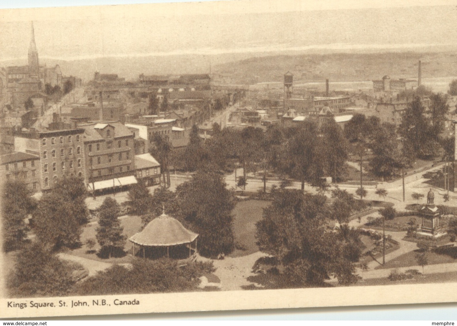 1932 Sepia View Card - Kings Square St John NB #152 Unused - 1903-1954 Reyes