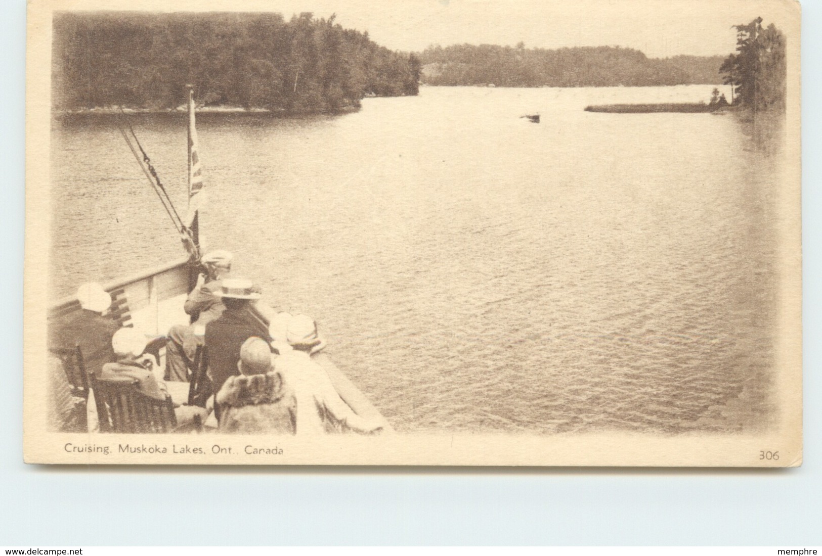 1932 Sepia View Card - Cruising Muskoka Lakes Ont. #306  Unused - 1903-1954 Könige