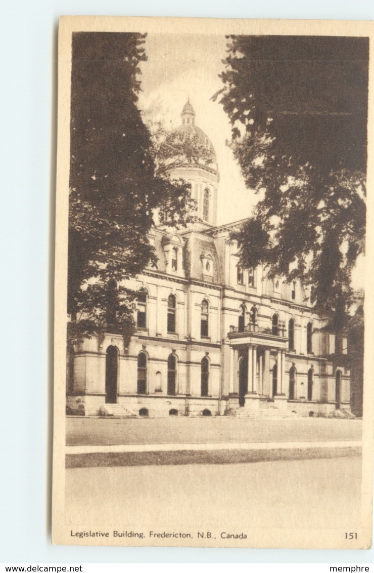 1932 Sepia View Card - Legislative Building, Fredericton NB #151 Unused - 1903-1954 Kings