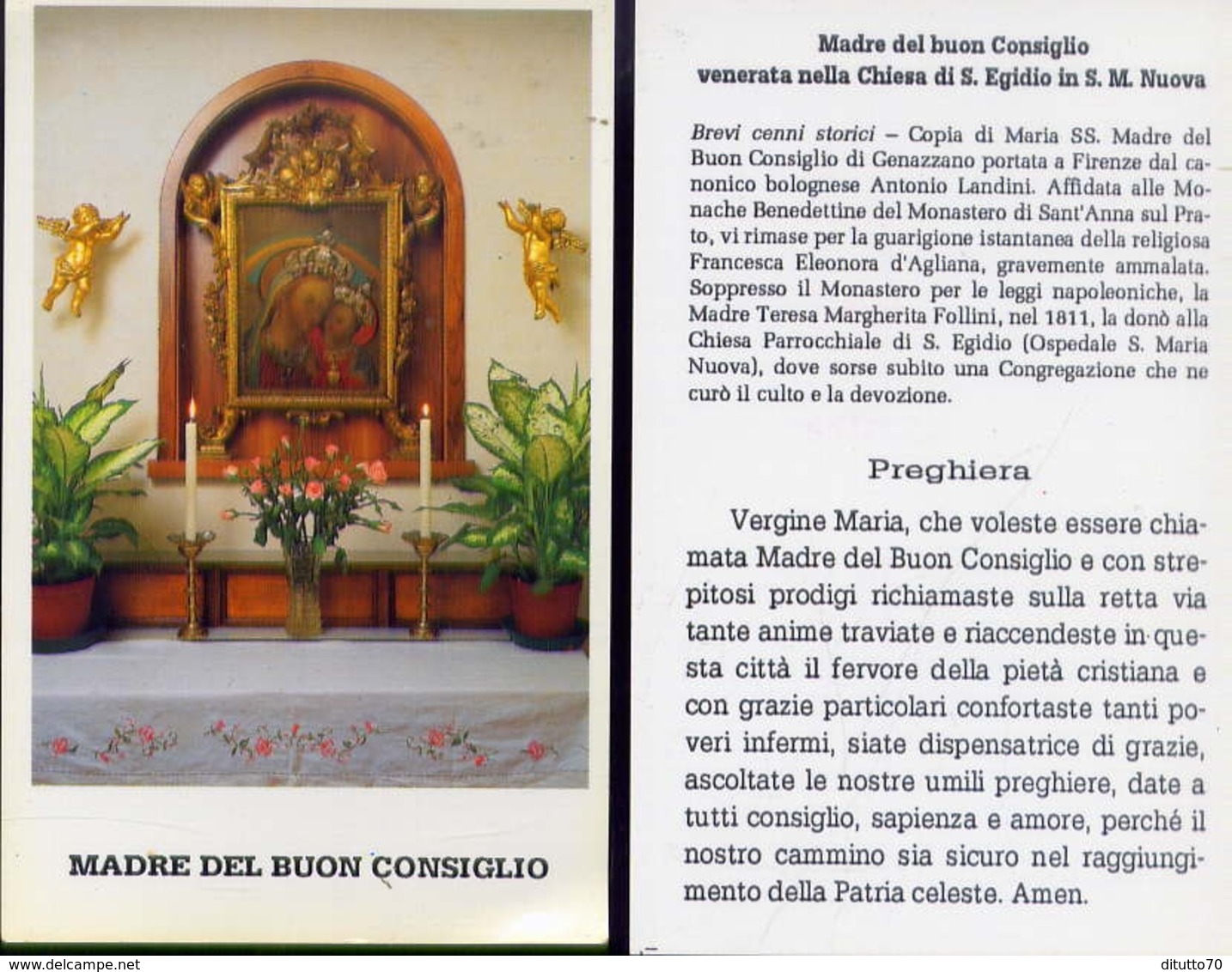 Santino - Madre Del Buon Consiglio - Chiesa Di S.egidio In S.m.nuova - Fe1 - Santini