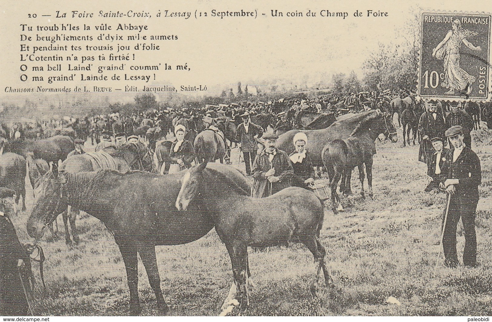 Edition "Cartes D'autrefois " Thème: Commerces, Foires Et Marchés - La Foire Sainte Croix à LESSAY - Foires