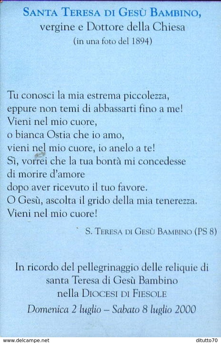 Santino - Santa Teresa In Gesù Bambino - Fe1 - Santini