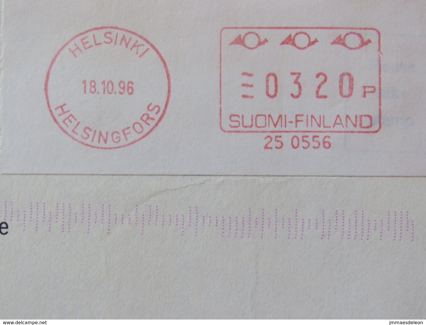 Finland 1996 Cover Helsinki To England - Machine Franking - Covers & Documents