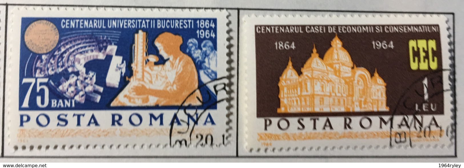 Romania - (0) - 1964  - # 2338/2342, 2343, 2344 - Used Stamps