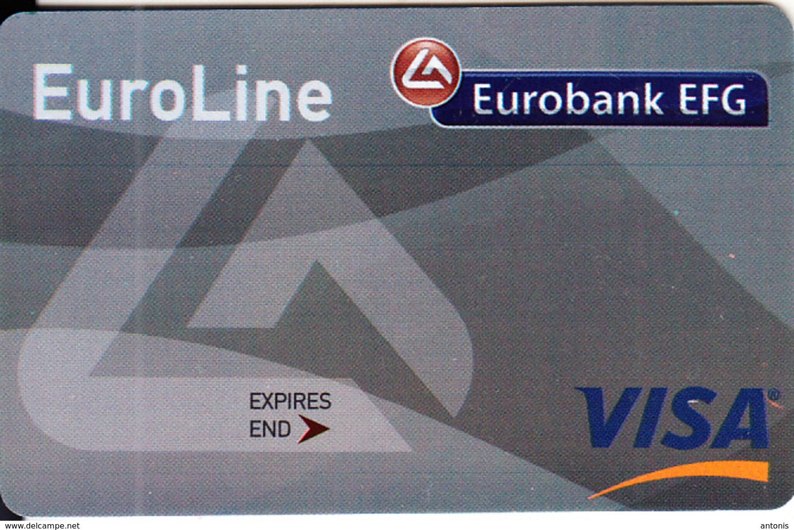 GREECE - Eurobank EFG, Euroline Visa, Sample - Cartes De Crédit (expiration Min. 10 Ans)