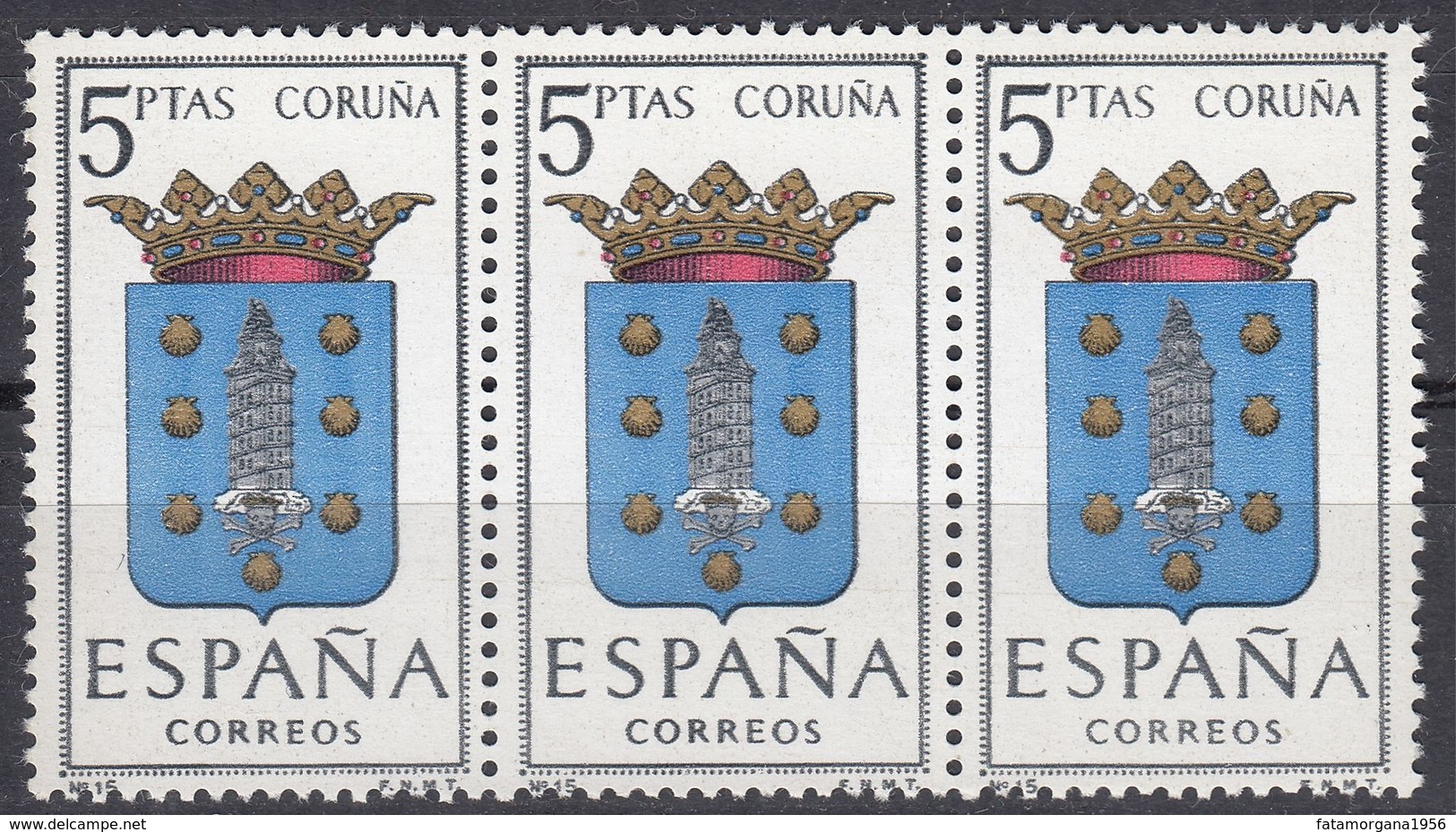 ESPAÑA - SPAGNA - SPAIN - ESPAGNE - 1963 - 3 Valori Nuovi MNH Yvert 1153 Uniti Fra Loro. - Nuovi