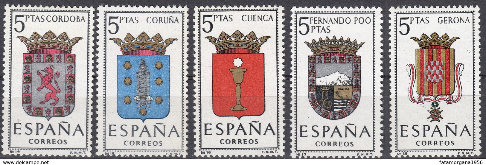 ESPAÑA - SPAGNA - SPAIN - ESPAGNE - 1963 - Lotto Di 5 Valori Nuovi MNH: Yvert 1152/1156. - Nuovi