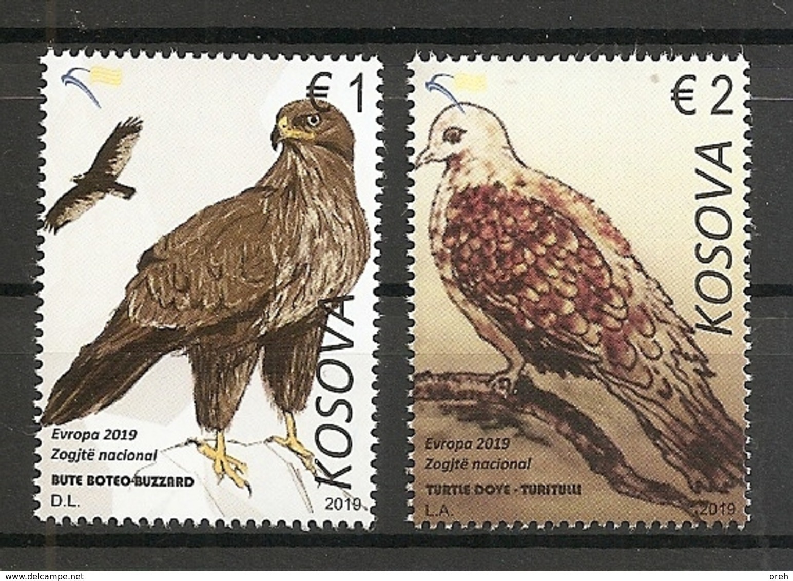 KOSOVO 2019,EUROPA CEPT,NATIONAL BIRDS,,MNH - Kosovo