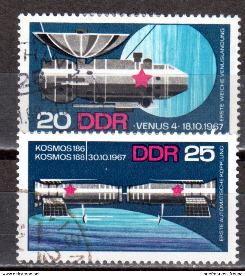 DDR 1968 Mi. 1341-1342 Raumfahrt Gestempelt (p1217) - Usati