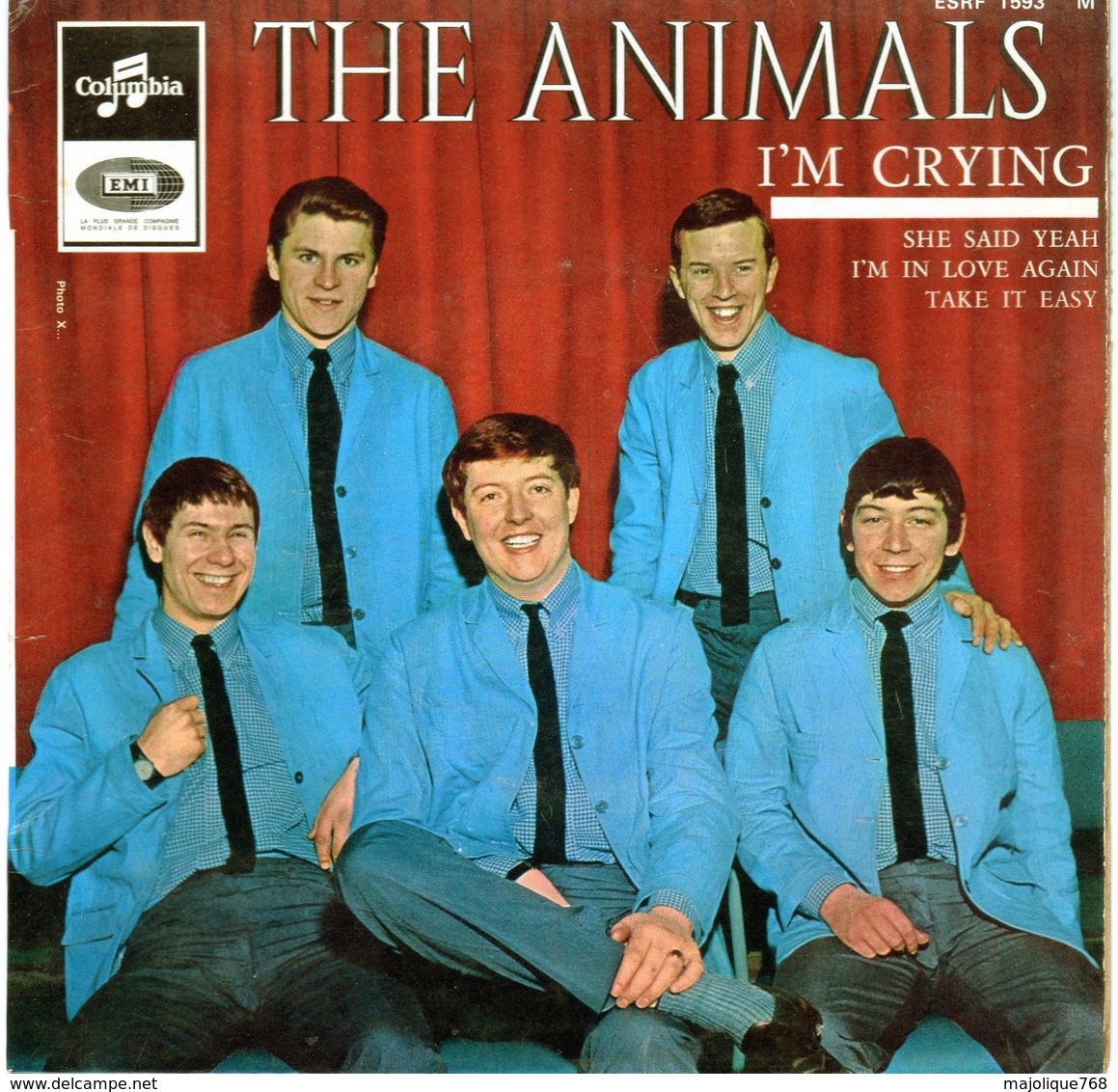 Pochette Sans Disque De The Animals  - Columbia ESDF 1593 - 1964 - Accessoires, Pochettes & Cartons