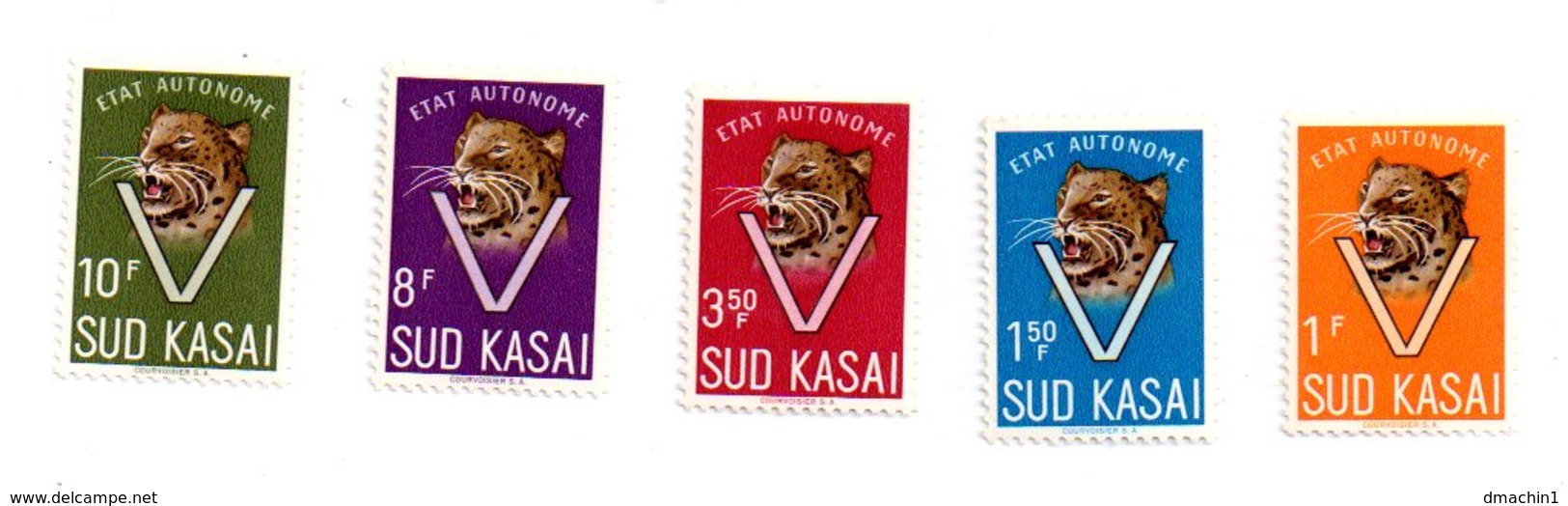 Sud Kasai -5 Timbres-voir état - Vrac (max 999 Timbres)