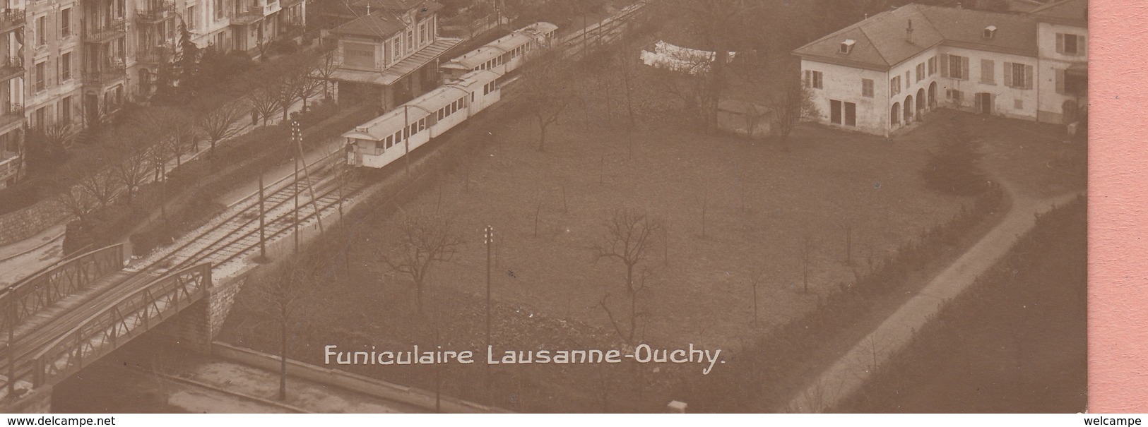 OUDE POSTKAART ZWITSERLAND - SCHWEIZ - SUISSE -  FUNICULAIRE LAUSANNE - OUCHY - Lausanne