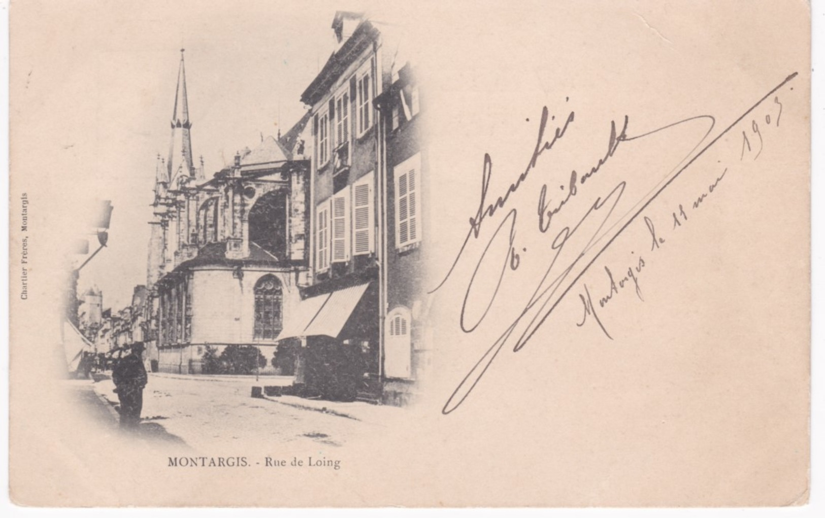 45 Loiret -  MONTARGIS -  Rue De Loing - Dos Simple 1903 - Montargis