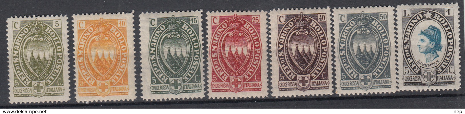 SAN MARINO - Michel - 1923 - Nr 91/97 (ZEER MOOI) - MH* - Neufs