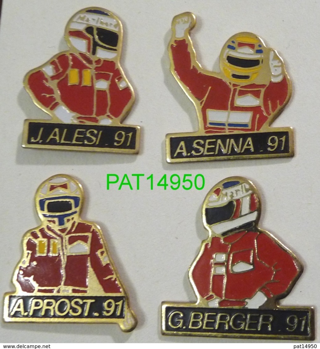 F1 91 ALESI SENNA PROST BERGER Sponsor MARLBORO Lot De 4 Pin's Avec Attaches - F1